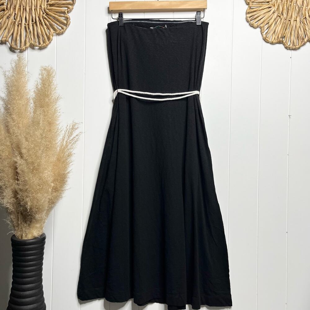 Free People dress maxi cotton belted strapless Medium - Picture 7 of 7